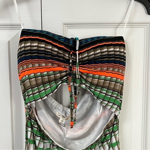 THE SANG MultiColor Brallete Style Tube Top With Pull String Front Bodycon Dress - Picture 6 of 12